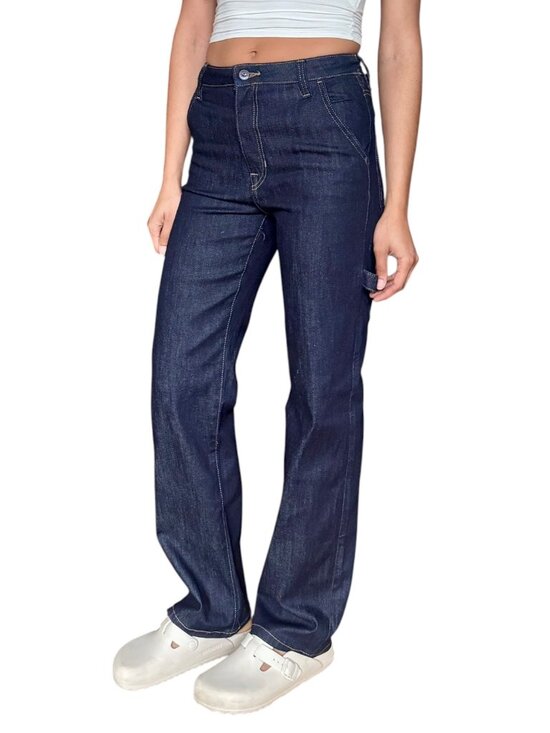 Buffalo David Bitton Denim - Buffalo David Bitton Carpenter Dark Wash Jeans Sz 25 Utility Straight Leg Y2K De